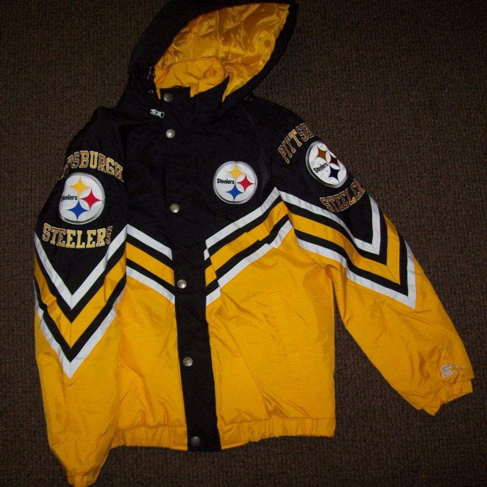 PITTSBURGH STEELERS Hooded Starter Full Zip Jacket S M L XL